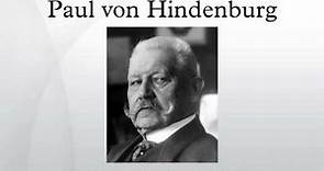 Paul von Hindenburg