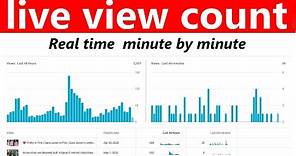 How to Find Live View Count on YouTube | YouTube live view count | minute by minute live view count