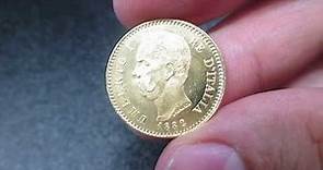 Moneta 20 lire d'Oro di Umberto I - Regno D'Italia