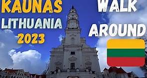 Kaunas Lithuania / Old Town / Walk Tour 2023 / 4K Resolution