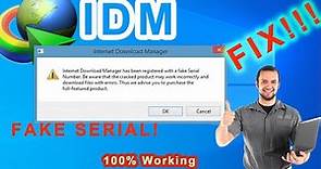How to fix IDM fake serial number error on Windows 10 - Easily! 100% Working!!!