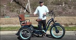 Must See! 3 Wheel Electric Bike for Two Adults - Electric Trike with Passenger Seat
