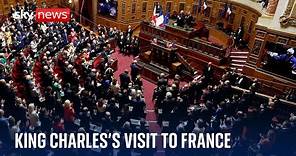 King Charles receives a standing ovation at the French Senate