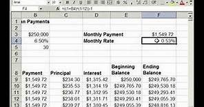 How to make a Fixed Rate Loan/Mortgage Calculator in Excel