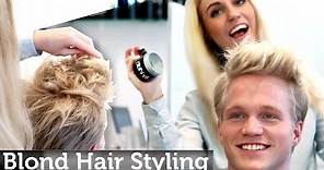 Men's Blond Hair Inspiration | Medium Short Length | Messy Look | Legendary Hairstyle by Slikhaar TV