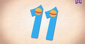 Learn Number Eleven 11 in English & Counting, Math by Endless Alphabet Kids Educational Video