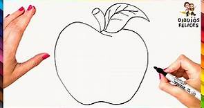 Cómo Dibujar Una Manzana Paso A Paso 🍎 Dibujo De Manzana