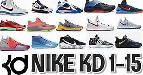 Nike KD 1-15 ( Kevin Durant Shoes From 1 to 15 )