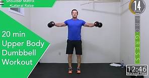 20 Minute Upper Body Dumbbell Workout - Great For Beginners