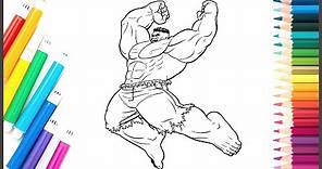Hulk The Strongest Avengers Coloring Pages for Kids/ Como Colorear a Hulk facil y rapido.