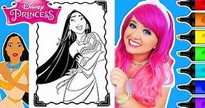 Coloring Pocahontas Disney Princess Coloring Page | Ohuhu Art Markers
