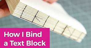 How to Stitch a Text Block for Case Book Binding