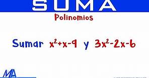 Suma de expresiones algebraicas | Ejemplo 2 Polinomios