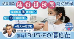 【兒童健康】幼兒感染肺炎鏈球菌隨時致命　兒科醫生拆解3款疫苗：6周大BB已可打 - 香港經濟日報 - TOPick - 親子 - 兒童健康