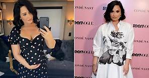 Demi Lovato presume de tripita de embarazada y pregunta a sus fans si es "real o falsa"