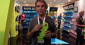 At OutDoor Messe 2014, Jean Luc Diard (CEO) presents the Malfate Speed by Hoka.