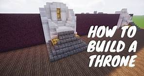 Minecraft: How to build a big Throne
