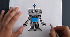 Como dibujar un Robot 🤖 paso a paso | How to draw a Robot 🤖