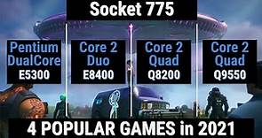 E5300 vs Core 2 Duo E8400 vs C2Q Q8300 vs C2Q Q9550 = Socket 775 CPUs Comparison