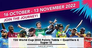 T20 World Cup Points Table 2022 – Qualifiers & Super 12