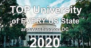 2020 Top University of Every US State and Washington DC