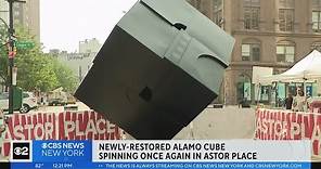 Newly restored Alamo Cube returns to Astor Place