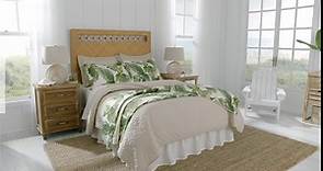 Tommy Bahama Quilt Set Reversible Cotton Bedding with Matching Shams, All Season Home Decor, King, Turtle Cove Green
