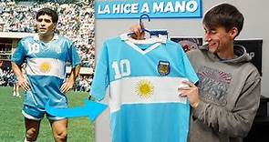 🇦🇷 HAGO la CAMISETA FAVORITA de MARADONA | camiseta argentina diseñada por Oscar Tubio 🇦🇷