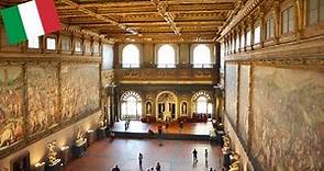 PALAZZO VECCHIO-MEDIEVAL FORTRESS ON THE OUTSIDE; RENAISSANCE PALACE ON THE INSIDE!