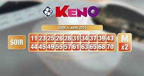 Tirage du soir Keno® du 11 avril 2024 - Résultat officiel - FDJ