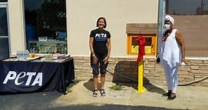 PETA and Author Shelia P. Moses Cut Ribbon on Little Free Library in Garysburg, N.C