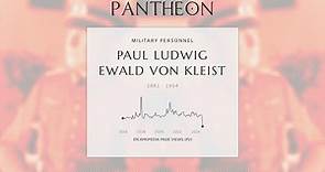 Paul Ludwig Ewald von Kleist Biography - German field marshal during World War II
