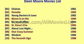 Demi Moore Movies List
