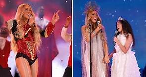 Mariah Carey and Mini-Me Monroe Cannon Enchant Crowd with Holiday Tunes