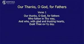 Our Thanks, O God, for Fathers