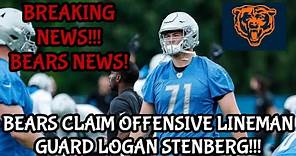 Chicago Bears SIGN OFFENSIVE LINEMAN Guard Logan Stenberg || #bears
