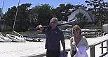Robert F Kennedy Jr and Cheryl Hines walk to beach for water skiing