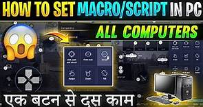 How to set MACRO or SCRIPT in Free fire on PC or LAPTOPS | How to use macro setting in BlueStack PC