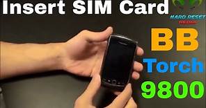Blackberry Torch 9800 Insert The SIM Card