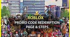 How To Redeem Roblox Promo Codes | Redemption Page