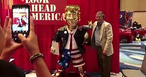 Trump’s golden statue unveiled at the CPAC