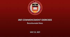 Boston College 2021 Baccalaureate Mass