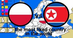 poland 🇵🇱 vs north korea 🇰🇵 the most liked country in the world 🌎