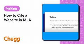 How to Cite a Website in MLA | Chegg