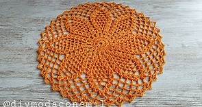 Como tejer centro de mesa tapete a crochet paso a paso