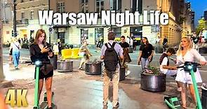 WARSAW 🇵🇱 NIGHTLIFE (JUST WATCH THIS NOW) 4K HDR VIDEO WALKING TOUR IN POLAND
