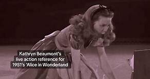 Kathryn Beaumont’s live action reference for 1951’s ‘Alice in Wonderland.’ Kathryn voiced the role of Alice and was also the live-action reference model to assist animators in creating realistic movements in their drawings for the film. Kathryn Beaumont also went on to do the voice and live action reference for Wendy Darling in 1953's 'Peter Pan.' ‘Alice in Wonderland’ was released in the United States on July 28, 1951 and went on to receive an Oscar nomination for Music (Scoring of a Musical Pi