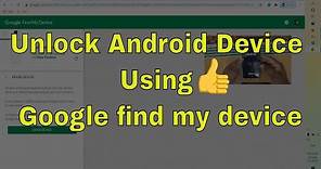 Unlock Your Android Device Using Google find my device @HardresetInfo @geekyranjit