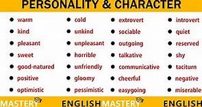 Learn 100+ Adjectives to Describe Personality & Character in English - Improve your Vocabulary