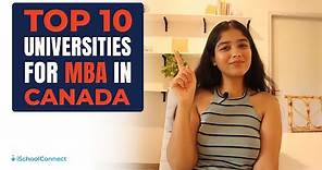 Top 10 universities for MBA in Canada | Study in Canada | iSchoolConnect